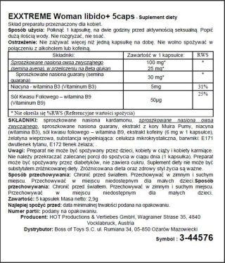 Kapsułki energetyczne podnoszą libido kobiet 5szt