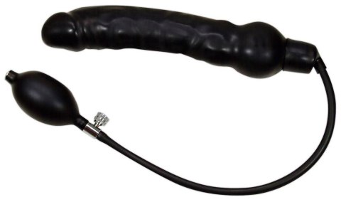 Nadmuchiwane czarne dildo penis z lateksu 25 cm
