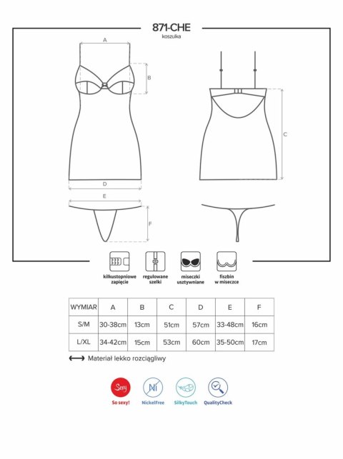 Biała koszulka stringi sex komplet obsessive l/xl