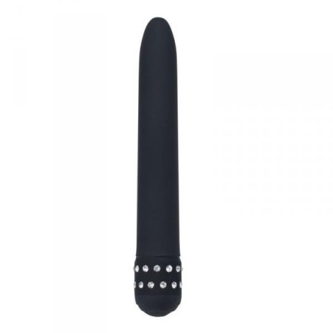 Zdobiony diamencikami kryształkami wibrator 17cm