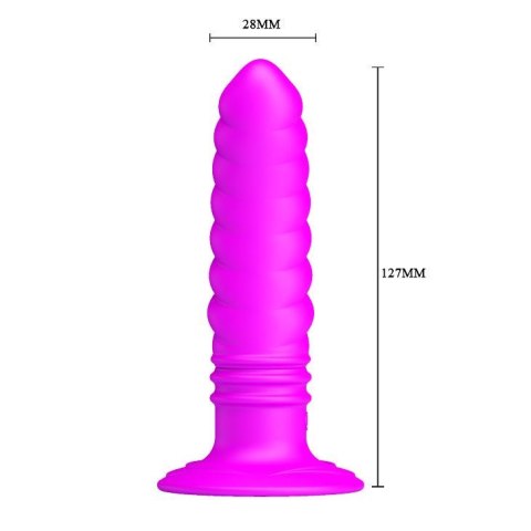 Korek analny z wibacjami przyssawka 10 trybów 12cm