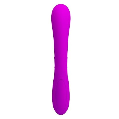 Wibrator z masażerem łechtaczki z wypustkami 19cm