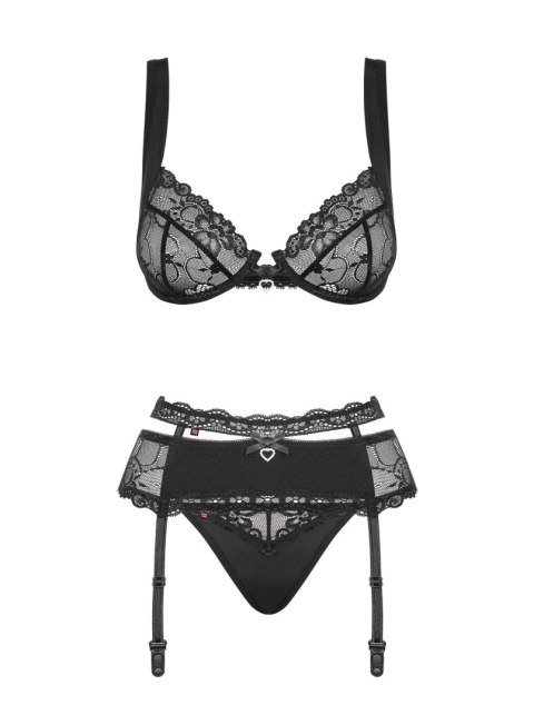 Komplet erotyczny pas stanik stringi obsessive s/m