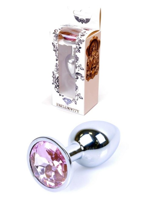 Metalowy korek analny stalowy plug kryształ 7cm
