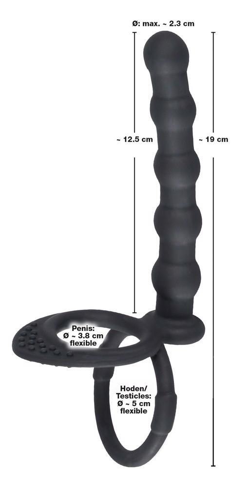 Podwójny pierścień penis jądra sex koraliki analne