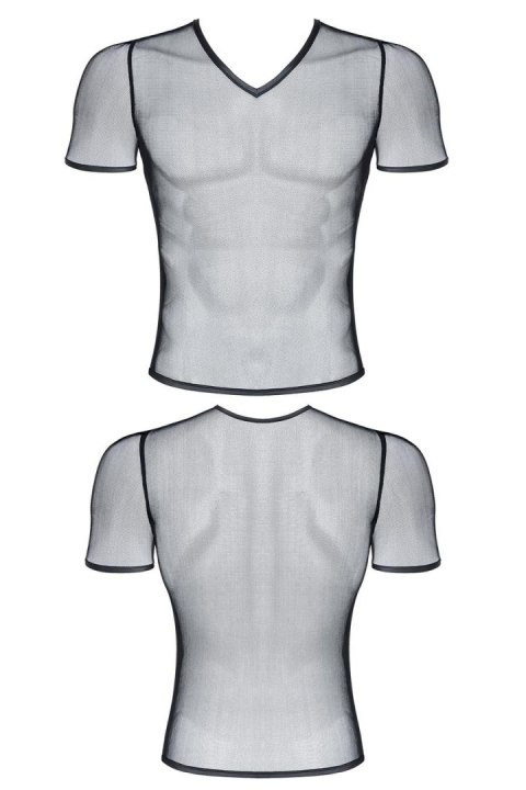Męski t-shirt z elastycznej siatki w serek l