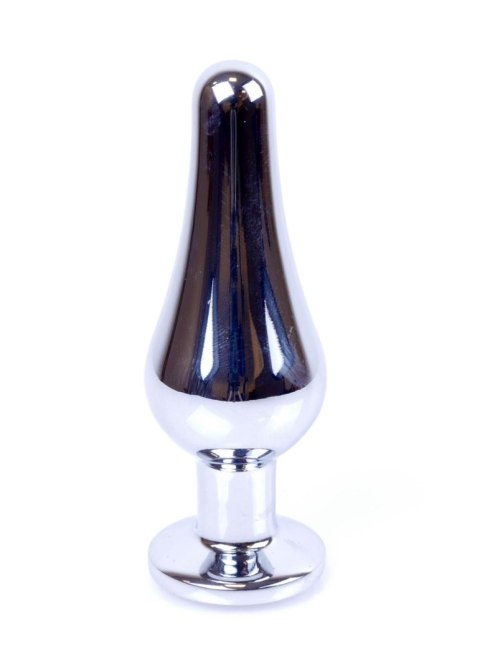 Stalowy korek analny wąski plug metal diament 9cm