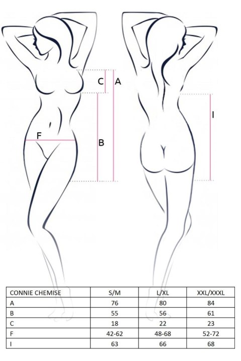 Bielizna-CONNIE CHEMISE cream L/XL - Casmir