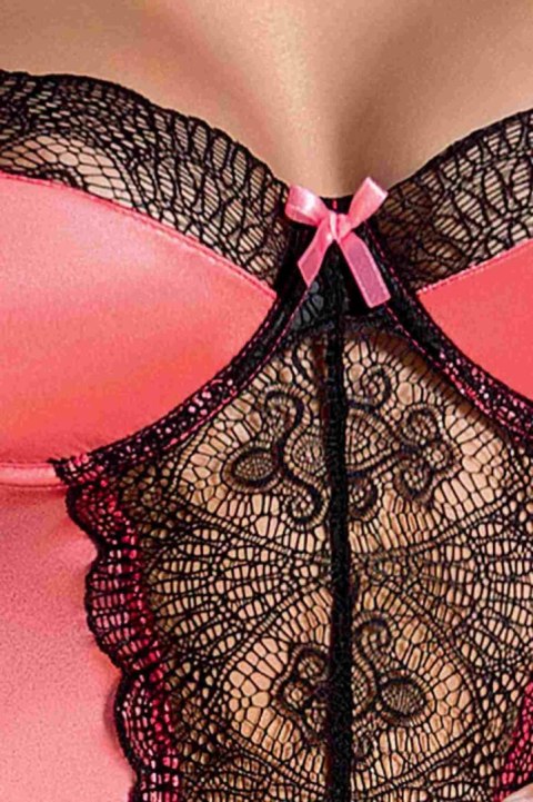 Bielizna-ROSALIE CORSET pink XXL/XXXL - Casmir