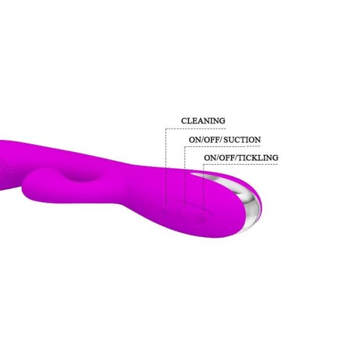 Wibrator z masażerem powietrznym łechtaczki 20cm