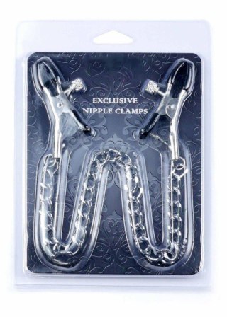 Zaciski na sutki klamerki łańcuszek bondage bdsm