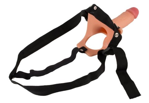 Proteza przedłużenie na penisa na szelkach czarne