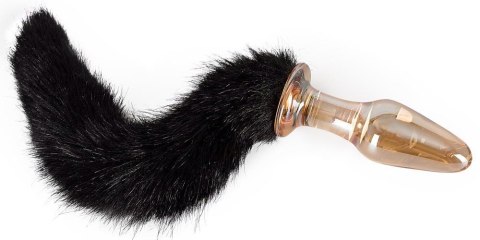 Szklany korek analny plug zatyczka z sex ogonem