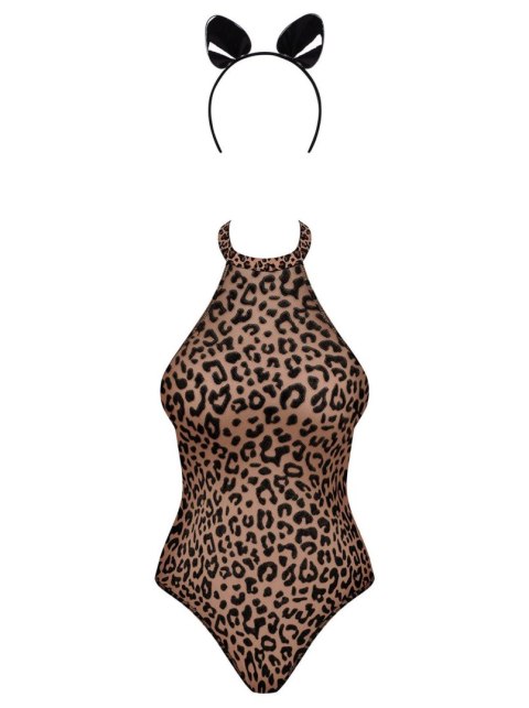 Erotyczne body cętki panterka opaska leocatia l/xl