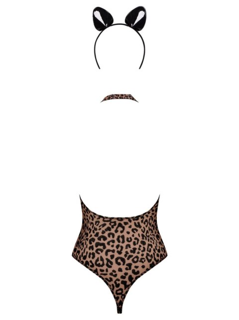 Erotyczne body cętki panterka opaska leocatia l/xl
