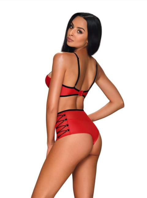 Komplet erotyczny biustonosz majtki leatheria l/xl