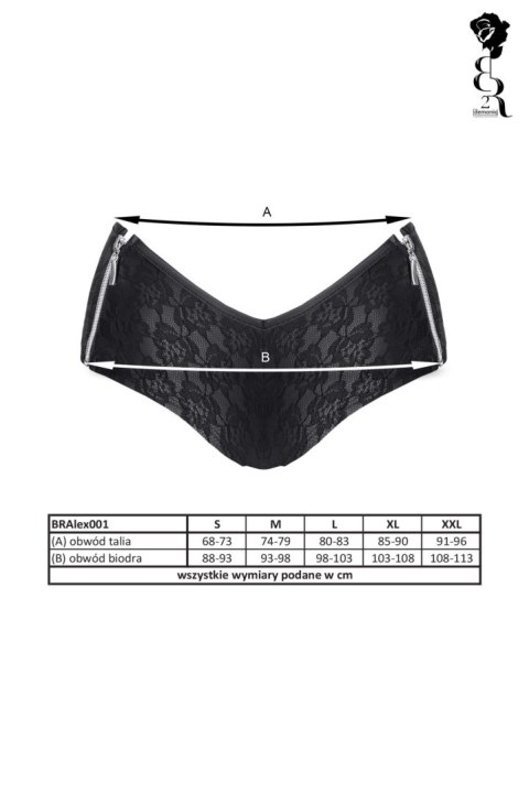 Bielizna - BRALEX001 szorty czarne rozmiar L