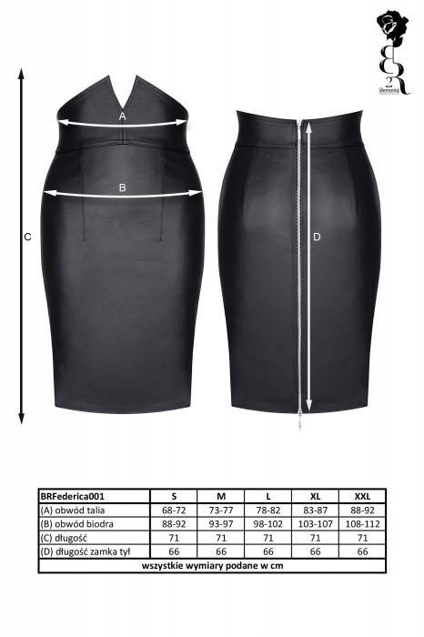 Bielizna - BRFEDERICA001 spódnica czarna rozmiar M