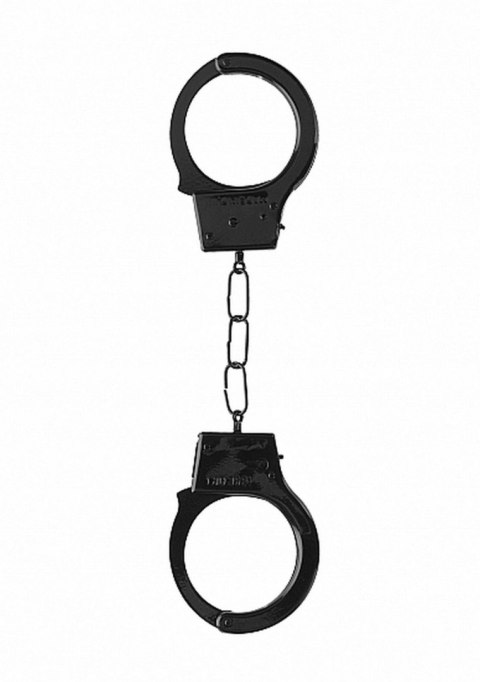 Kajdanki erotyczne metalowe czarne bondage bdsm