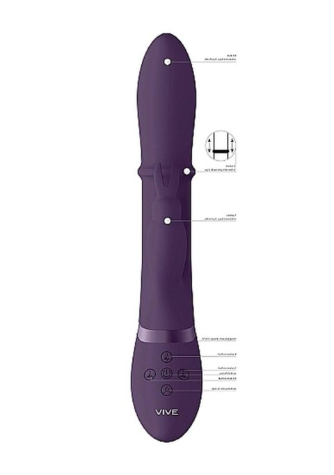 Wibrator króliczek wielofunkcyjny 10 trybów 24cm