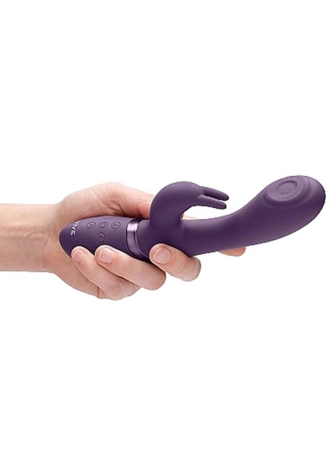 Wibrator króliczek z masażerem rotacją 21cm 10tryb