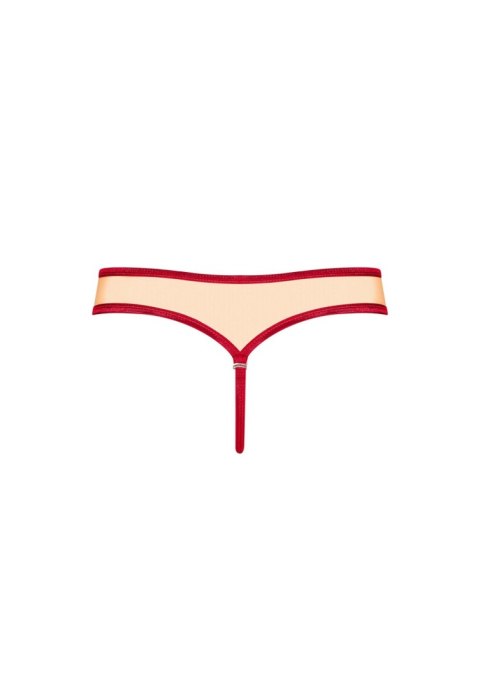 Erotyczne stringi z kokardą obsessive rubinesa lxl