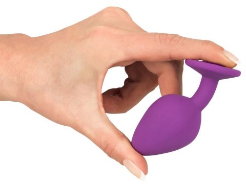 Silikonowy plug korek analny z kamyczkiem sex 7cm