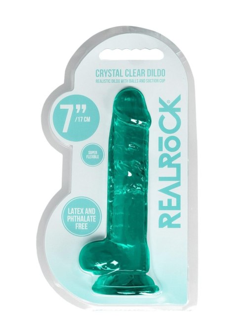 Silikonowe zielone dildo z mocną przyssawką 19 cm