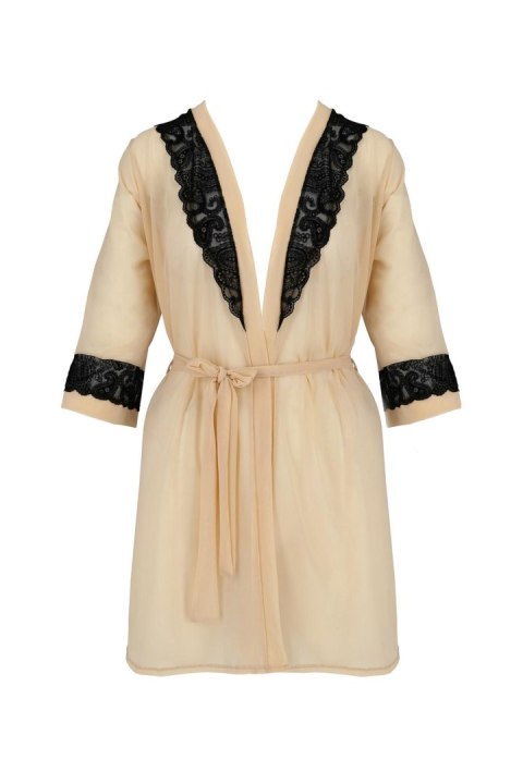 Bielizna-DAISY PEIGNOIR beige S/M
