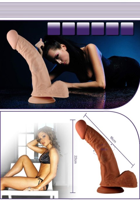 Erotyczne dildo giętki penis na przyssawce orgazm