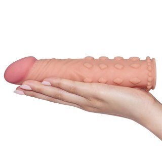 Nakładka z wypustkami na penisa cielista 17,5 cm