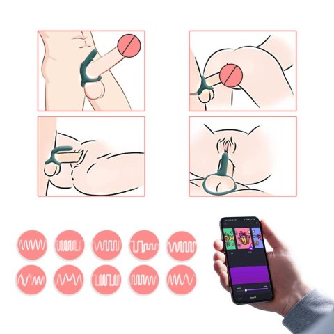 Pierścień na penisa Magic Motion Rise Smart