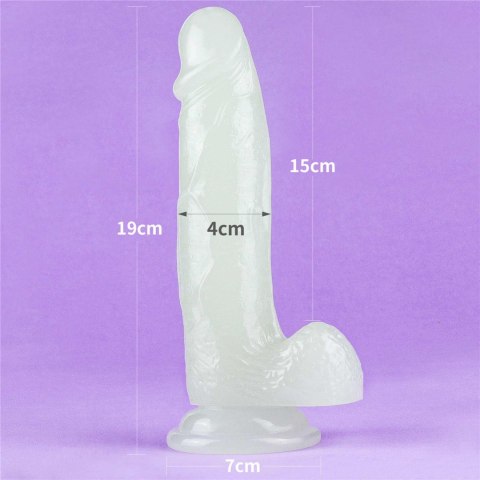 Podświetlane dildo sztuczny penis mocna przyssawka