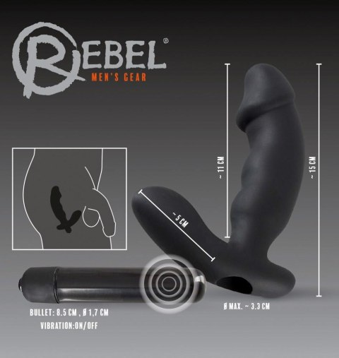 Męski wibrator analny do stymulacji prostaty 15cm