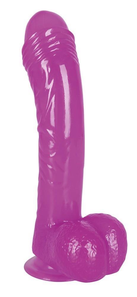 Przyjemne miękkie dildo z przyssawką penis 19cm