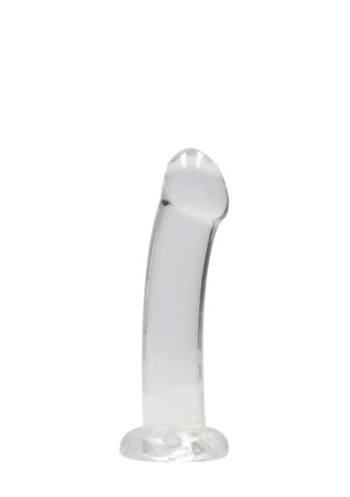 Proste lekko zagięte dildo z przyssawką 16,6 cm