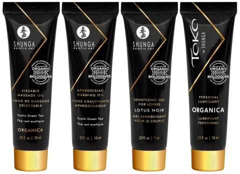 Zestaw olejek do masażu świeca żel Shunga