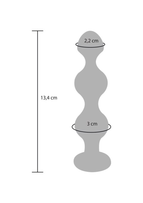 Korek analny sonda stalowa kulkowa diament 13cm