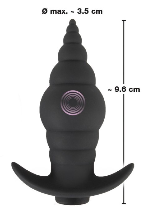 Korek analny wibrujący stożek zatyczka pilot 9cm