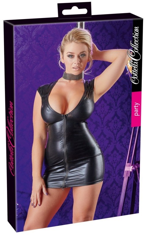 Wet Look Dress with Zip L