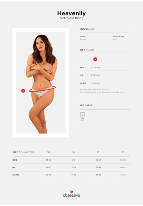 Heavenlly stringi otwarte erotyczne dziurka M/L