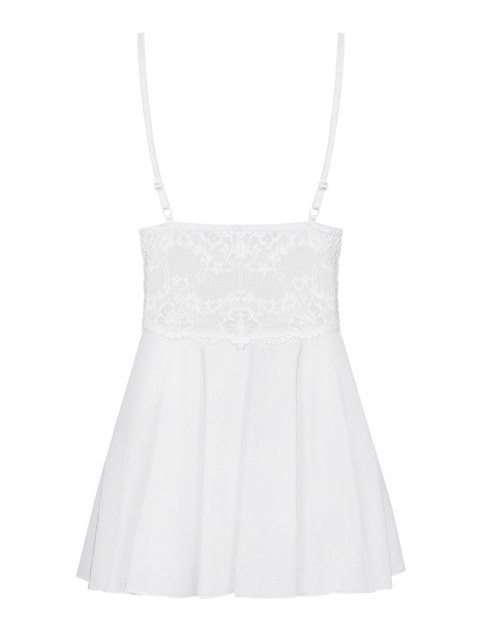 Biała sex koszulka stringi komplet obsessive s/m