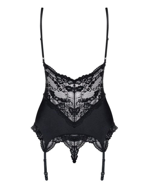 Koronkowy gorset stringi komplet obsessive s/m