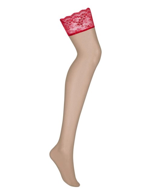Czerwone erotyczne sex pończochy obsessive l/xl