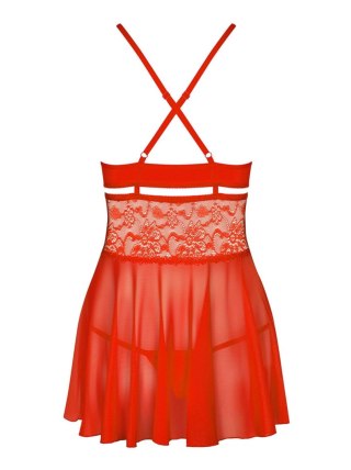 Czerwony komplet koszulka stringi obsessive s/m
