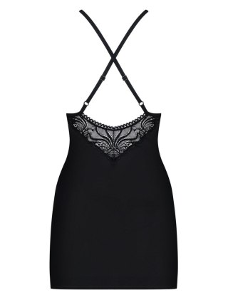 Komplet czarna koszulka sex stringi 828-che-1 l/xl