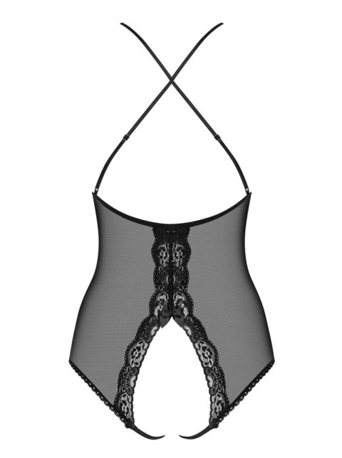 Wycięte w kroku body siateczkowe obsessive s/m